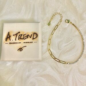 S925 Gold and zircon Bracelet